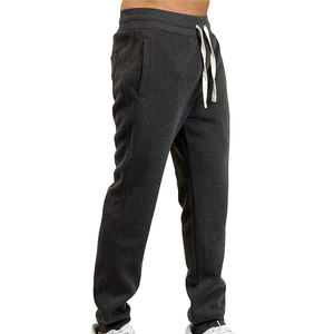 Men's Black Mid Waist Sweatpants Side Pockets Half Placket Closure Knitted Casual Joggers Breathable Lightweight Straight Dark - Product Image 2