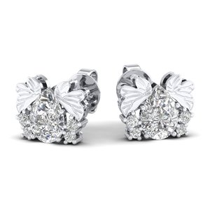 REYES Pendientes de Diamantes Cultivados en Laboratorio HPHT CVD de Plata de Ley 925 Hechos a Medida para Mujer, Joyería Clásica y Cómoda para Uso Diario - Product Image 1