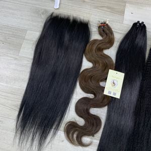 Extensiones de Cabello Humano Vietnamita al por Mayor, Color Negro, Tejido a Máquina, Ondulado, Liso Rizado, Doble Trama, Genius Weft - Product Image 5
