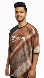 เสื้อยืดโอเวอร์ไซส์สไตล์คนเมืองสุดเทรนดี้ พิมพ์ลายแบบซับลิเมชั่น เสื้อผ้าลำลองผู้ชายทรงหลวมสไตล์สตรีทแวร์ - Product Image 5