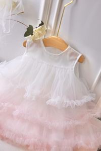 Robe moulante plissée à bretelles pour enfants, écologique, ODM, plusieurs options de couleurs, 1 à 12 ans - Product Image 3