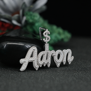 <b>Custom</b> <b>Name</b> Pendant <b>Necklace</b> 925 Sterling Silver Diamond Look Iced Out Personalized Hip Hop Pendant Luxury Jewelry Wholesale - Product Image 2