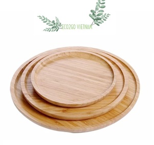 Assiettes écologiques durables en bambou 100% - Assiettes en bambou tissé réutilisables, logo personnalisable par Eco2go Vietnam - Product Image 3