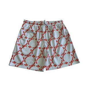 Shorts de plage en polyester avec impression graphique personnalisée sur toute la surface, shorts de basket-ball imprimés par sublimation sur maille - Product Image 2