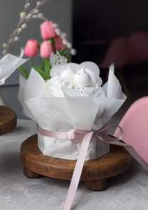 Plateau de service à gâteau rond moderne de luxe en bois de haute qualité, écologique, design fabuleux, vaisselle pour cupcakes et sucreries - Product Image 5