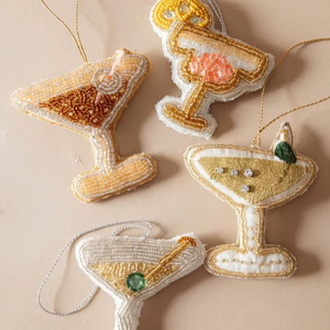 Juego de Adornos Navideños de Cristal con Cuentas para Cócteles - Product Image 1