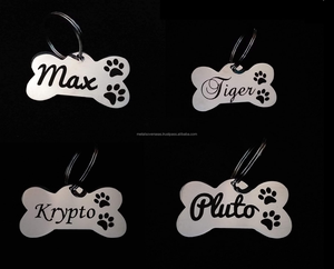 ป้ายโลหะปลอกคอสัตว์เลี้ยงสไตล์หรูหราป้ายสุนัขตกแต่งด้วยลวดลายสัตว์ที่สง่างามคุณภาพการส่งออกในราคาประหยัด - Product Image 1