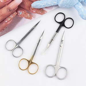 Ciseaux à manucure professionnels en acier inoxydable à pointe courbée pour retirer les peaux mortes et couper les ongles – Ciseaux de salon - Product Image 4