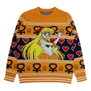 Suéter Personalizado Completamente Tejido con Patrón Jacquard a Cuadros, Jersey de Moda con Cuello Redondo para Mujer - Product Image 2