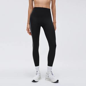 Leggings de sport taille haute personnalisés pour femmes, avec bande latérale, pantalons de yoga extensibles, collants de fitness, vente en gros d'articles de sport - Product Image 6