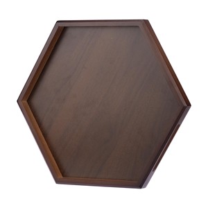 Plateau de service hexagonal en bois de Sheesham Aqdus Saleem, vente en gros |   Plateau au design géométrique minimaliste - Product Image 1