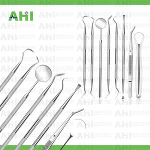 Kit d'outils dentaires manuels en acier inoxydable 8 pièces Africana Healthcare Industry – Ensemble d'hygiène avec pince, gratteur, détartreur, miroir, lime – Certifié CE - Product Image 5