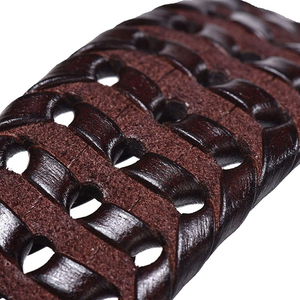 Cinturón de Cuero Genuino para Hombre, Hecho a Mano, Estilo Vintage, de Alta Calidad, Casual, Longitud Personalizada, Hebilla con Marco de Aleación, Ecológico y Resistente - Product Image 6