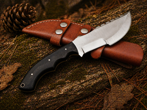 Couteau de chasse à lame fixe droite en acier D2 de qualité supérieure, pointe de lance, qualité industrielle, poignée en bois confortable - Product Image 5