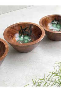 Tazón de madera al por mayor, tazón para servir ensalada, tazón para servir ensalada de madera acabado a mano de nuevo diseño de fabricante al por mayor - Product Image 6