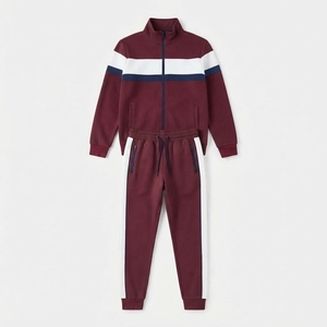 Ensemble jogging et veste de survêtement pour homme personnalisé, 320 GSM, polaire brossé, tenue de sport deux pièces - Product Image 2