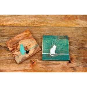 Luxury Handmade Wood Epoxy Resin <b>Coasters</b> Round Natural Live Edge Wood <b>Drink</b> <b>Coaster</b> Set for Home Decor Coffee Table Mat <b>Coaster</b> - Product Image 3