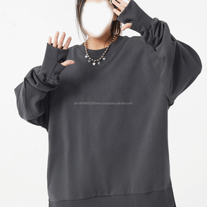 Sudadera desgastada con agujeros pesados de algodón 100% de alta calidad personalizada, Sudadera de cuello redondo rasgada lavada con ácido vintage - Product Image 4