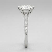 Anillo de Platino con Diamantes Cultivados en Laboratorio Certificados por IGI de Alta Calidad para Mujer, Joyería Fina Sofisticada, Diseño Atemporal para Fiesta