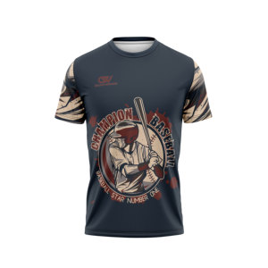 T-shirt d'entraînement à col rond en polyester 100% respirant et anti-humidité, personnalisable avec logo OEM/ODM, sublimation, grande taille, unisexe - Product Image 1
