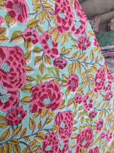 Pure Cotton Indian Textile with Multicolor Hand Block Prints for Home Furnishing <b>Cushion</b> <b>Covers</b> Quilting Sewing and Crafting - Product Image 4