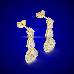 MetalEdge Crafts 14K Moissiante Boucles d'oreilles Boho faites à la main pour femmes Style ethnique Bijoux personnalisés en gros - Product Image 5