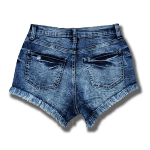 Shorts de Mezclilla de Alta Calidad al por Mayor, Elegantes, de Cintura Alta, Moda Verano 2025, Talla Personalizada para Mujer - Product Image 2