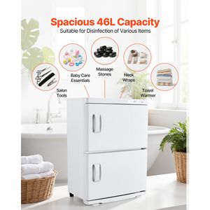 Armadio Scaldasalviette di Grande Capacità da 10 Galloni con 4 Ripiani in Acciaio Inox a 2 Livelli per 48 Asciugamani, Ideale per Hotel e Saloni - Product Image 4