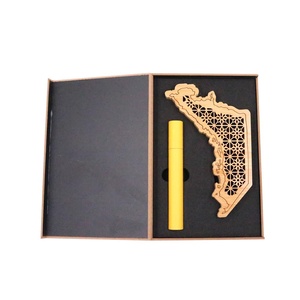 Ensemble Mubkhar en bois personnalisé en gros, avec carte arabe découpée au laser, boîte brûle-encens de luxe, brûleur d'oud et de bakhoor du Moyen-Orient, cadeau Mubkhar - Product Image 1