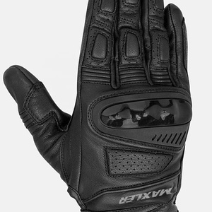 Gants de moto de course à prix de gros, protection en fibre de carbone, paume antidérapante, cuir de chèvre véritable - Product Image 4