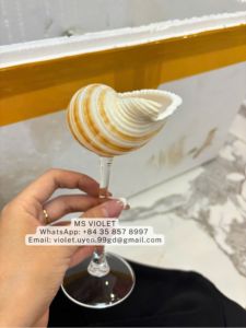 99 <b>Gold</b> Data Handcrafted Shell Jewelry Tray Glass Base Coastal Breeze Design Wedding Gift for <b>Dressing</b> <b>Table</b> Decoration 20-100ml - Product Image 1
