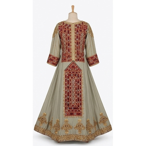Vestidos Afganos Kuchi Tradicionales de Fiesta, Étnicos Tribales Banjara para Mujer, de Alta Calidad, en Chifón de Seda Antiarrugas - Product Image 2