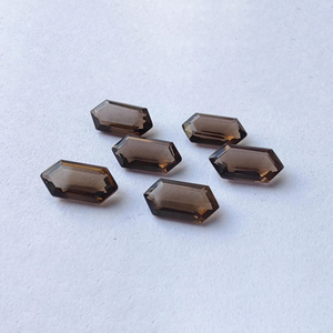 ควอตซ์รมควันคุณภาพ AAA+ ทรงหกเหลี่ยมขนาดใหญ่เจียระไนอย่างประณีต สำหรับทำเครื่องประดับ - Product Image 3