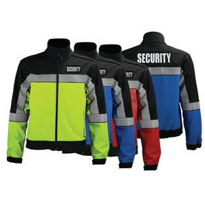 Veste personnalisée pour homme, chaude et coupe-vent, haute visibilité, sécurité, réfléchissante, avec poche - Product Image 1