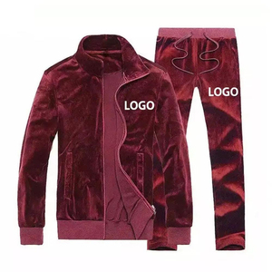 <b>Mens</b> <b>Velvet</b> Velour Winter Tracksuit Premium 2PCS Full Zip <b>Jacket</b> Sweatpants Breathable Solid Acid Wash Casual Fleece Adjustable - Product Image 5