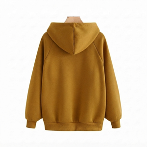 Sweat à capuche pour homme en jersey respirant et à séchage rapide, en polyester/coton, couleur jaune moutarde et vert lime, modèle DROGEN EXPORT, idéal pour l'hiver. - Product Image 2