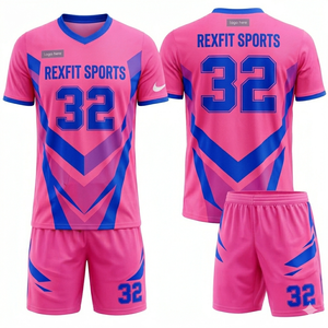 Custom Men’s Soccer Uniform REXFIT SPORTS Jersey Shorts <b>Set</b> Athletic Football Breathable Training Sportswear OEM Uniform <b>Set</b> - Product Image 5