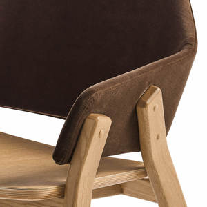 Modern Mid Century <b>Leather</b> Lounge <b>Chair</b> with Solid Wood Frame Upholstered Armchair for Living Room Bedroom Hotel Restaurant Cafe - Product Image 6