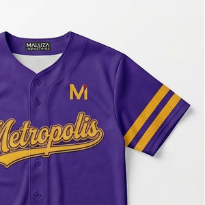 Camiseta de béisbol estilo urbano, ropa deportiva personalizada para equipos, transpirable, premium, EE. UU., Europa, MALUZA INDUSTRIES - Product Image 2
