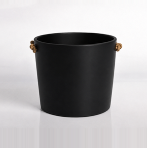 Enfriador de Cerveza de Resina Negra de 3L, Redondo, Acabado Mate, Diseño Floral, Duradero, Fácil de Limpiar, para Bar, Fiesta, Hotel - Product Image 1