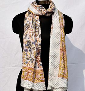 Sarong en coton à imprimé floral bio, fait main, imprimé au bloc indien, paréo de plage pour femme, magnifique écharpe d'été - Product Image 2