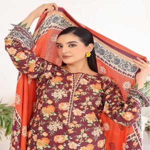 Bordado Bin Hameed Vol VARSHA Ropa india y pakistaní Vestido de mujer Salwar Kameez Trajes de tres piezas de Pakistán - Product Image 1
