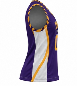 INDEX เสื้อบาสเก็ตบอลผู้ชายสีม่วงคอวีแขนกุดหมายเลข 07 ชุดกีฬาตาข่ายระบายอากาศได้ - Product Image 6