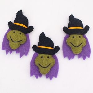 Handmade Wool Felt Halloween <b>Witch</b> Bag Charm Soft Eco-Friendly <b>Decorative</b> Keychain Custom Color Gift Accessory - Product Image 3