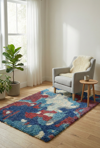Tapis en laine tufté à la main de style berbère marocain, le plus vendu, écologique, épais et moelleux pour salon - Product Image 3