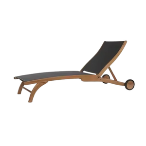 Tumbonas con estructura de teca para piscina, tumbonas de playa, buena calidad, precio al por mayor - Product Image 1