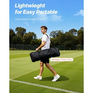 Porta da Lacrosse Portatile 6FT X 6FT con Borsa per il Trasporto, Asta in Fibra di Vetro, Attrezzatura per Allenamento in Giardino per Sport - Product Image 5