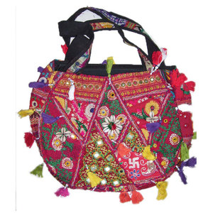 Bolsos Bohemios Étnicos Bordados Auténticos de Estilo Patchwork Vintage, Bolsos Banjara Indios Hechos a Mano, Bolso de Hombro Tribal Gitano - Product Image 6