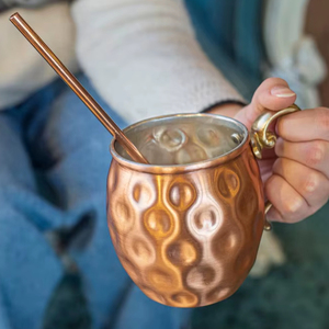 Metal New <b>Copper</b> Water mug for Ayurveda Yoga Healthy Customized Size Tumbler Hammered Water and Juice Handmade - Product Image 1