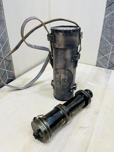 Telescopio Pirata de Latón Antiguo Pulido Negro con Tema de Ángel, Estuche de Cuero Dolan London 1920 BT-010, Artesanía del Viejo Mundo - Product Image 2